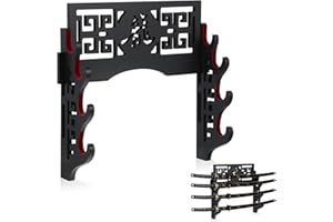 Z-fiber Velvet Protect Sword Support Mural Porte-épée présentoir pour Katana Wakizashi Genji et Samurai Swords Hollow, Tier