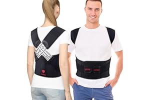 COMFORCE Correttore di postura per donne e uomini con allineamento verticale della colonna vertebrale, supporto per la schiena traspirante per alleviare i dolori lombari-Scoliosis (vita: 28in-33in)