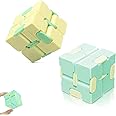 Infinity Cube Fidget Toy - 2 Pcs, Suitable for Adults & Kids - Office, Home, Gift (Yellow, Green)