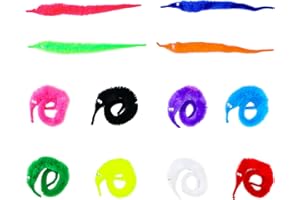 LOREC 12 Pezzi Giocattoli Magici del Verme Twisty Fuzzy Giocattolo a Forma Verme con Coda Pelosa con Giocattoli Interattivi per Gatti Interattivi Giocattoli Classici,Divertenti Articoli Animali Domestici