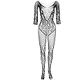 HYJC Women Bodystocking Lingerie Fishnet Babydoll Nightwear