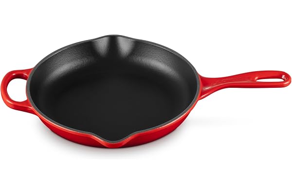 LE CREUSET Skillet Signature en Fonte Émaillée, Rond, 23 cm, 1,93 kg, Cerise, 20182230600422
