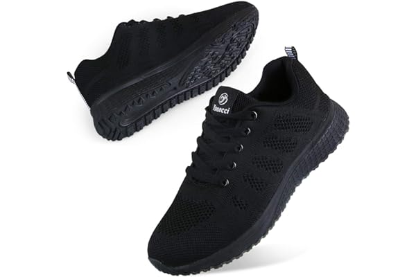 Youecci Chaussures de Course pour Femmes Légères - Chaussures de Marche Respirantes pour Sports, Tennis, Athlétisme, Gym, Baskets décontractées en Maille Anti-dérapantes
