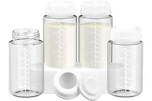IVARONAL Förvaringsbehållare för bröstmjölk på 300 ml, förvaringsbehållare med bred hals kompatibel med Spectra S1/S2/SG & Mo