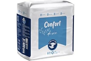 Confort de Vie - Couches Absorbantes pour l'Incontinence Modérée à Sévère - Taille M (90x130) - 20 unités