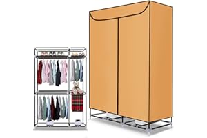 Yclty Household Heated Clothes Airer Dryer, 3-tier Large Capacity Electric Clothes Dryer Energy Saving & Digital Automatic Timer, Dual Host Air Drying Hot Wardrobe, 2400W (Color : Yellow)