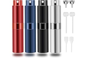 Hanmir Vaporisateur de parfum, 4pcs 8ml Vaporisateur de parfum rechargeable Atomiseur de parfum Mini bouteille de pulvérisation portable pour Atomiseur de poche