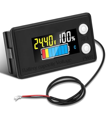 Diymore Batterie Monitor 12V-84V - Wasserdicht LCD Kapazitätsanzeige Für Elektrofahrzeuge