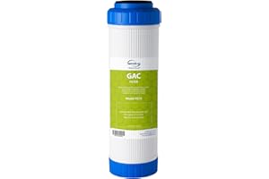 iSpring FG15 GAC Filtro de Carbón Activado Granular Filtro de Agua Ósmosis Inversa/Aquarium/Di, 2.5" x 10"