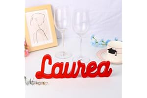 BETESSIN Centrotavola Laurea Legno Decorazioni Laurea Festa Rosso Gadget Addobbi Laurea da Tavolo Segnaposto Bomboniera