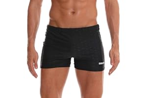 Arcweg Męskie spodenki kąpielowe, wąskie, krótkie spodenki kąpielowe ze ściągaczem, do sportów wodnych, krótkie spodnie, ochrona przed promieniowaniem UV, strój do pływania, do szkoły