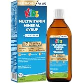 Nutraxin Kids Multivitamin Mineral Şurup 150 ml &ndash; 17 Vitamin ve Mineral, L-Arjinin, Kara M&uuml;rver, Beta Glukan, &Ccedil;ocuklar İ&ccedil;in B
