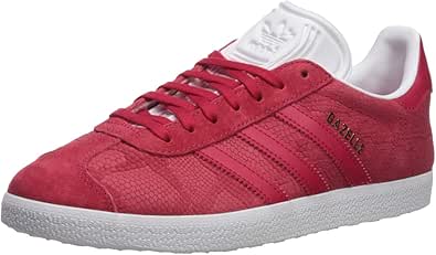 ladies red adidas gazelles