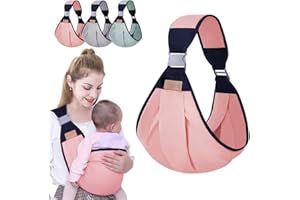 Tyuodna Tragetuch Baby,Babytrage Neugeborene ab Geburt，Verstellbare Babytragetuch mit Dicken Schultergurten,Tragegurt Baby,Baby Carrier für Babys von 0 bis 36 Monaten (Pink)