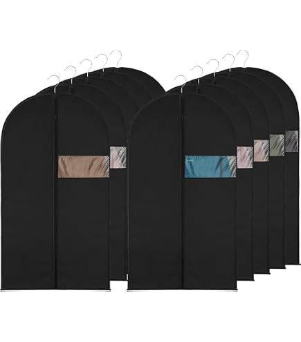 Lot De 3 Housses Vêtements à Suspendre 60x80cm - Protection Anti-Poussière Imperméable Avec Zip