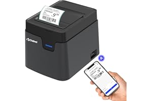 CLABEL Stampante per etichette Bluetooth, autoadesiva, termica 321D, etichettatrice per codice a barre con rotolo da 60 x 40 mm, con spina UE