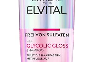 ‎L'ORÉAL PARIS L'Oréal Paris Elvital Glycolic Gloss Shampoo für glanzloses und stumpfes Haar, Pflegen und Glätten der Haare, zum Versiegeln für eine verbesserte Haarqualität, regenerierend, mit Glykolsäure, 200ml