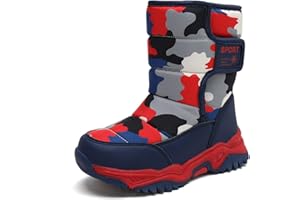 CERYTHRINA Enfant Bottes de Neige Garçon Filles Hiver Chaussures Chaud Botte Hiver Pour D'hiver Fourrure Chaudes Souple Fourrée Doublé Antidérapant Sole Étanche Bottes de Neige