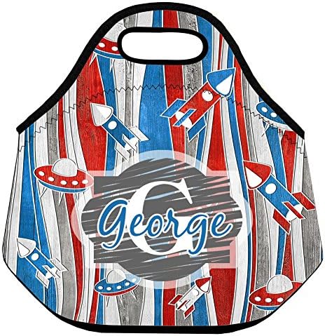 Personalized Spaceman Dream Design Lunch Bag for Kids Lunch Tote for Boys Custom Name on Lunch Tote Fashionable Reusable Insulated Neoprene Lunch Bag for Adults, Kids, Girls, and Teen Girls Student Back to School Office Supplier