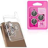 ZORE Apple İle Uyumlu iPhone 16 Pro iPhone 16 Pro Max CL-06 Kamera Lens Koruyucu Gold