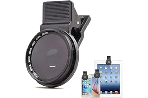HYGJ TMOM Handy Kamera Linse Universal Clip-On Handy Objektiv 37 mm CPL Filter für iPhone 6/7 Plus für Samsung Android Smartphones