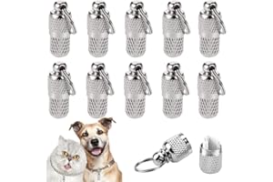 SDFSA Animali Domestici Etichette Identificative, Medaglietta per Cane e Gatto, Anti Smarrimento Accessori per Animali, Cani Targhetta Identificativa, con Etichetta Nome Indirizzo, per Animali (Argento)