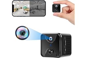 Nisanuki Cámara Espía Oculta, Mini Camaras Espias WiFi 1080P HD 160° Cámara de Vigilancia Inalambrica para Coche Interior Exterior con Visión Nocturna Detección De Movimiento Larga Duracion