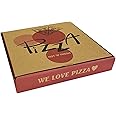 Kagaz Kreations™ Craft Pizza Box 9''x9''x1.5'' Corrugated Box (Pack of 50 boxes) D-2 We love pizza