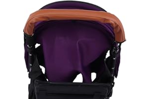 Pssopp Leder Kinderwagen Griffabdeckung Baby Kinderwagen Lenkerabdeckung Armlehne Stoßstangen Lenkerabdeckung mit Schweißabsorbierendem Material für Tröstende Hände