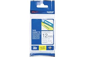 Brother TZEMQ531 Taśma do Drukarek Etykiet, Czarny/Niebieski, 12 mm