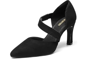 DREAM PAIRS Women's High Heels Pumps Dress Closed Pointed Toe Comfortable D'Orsay Pumps Shoes for Wedding Dancing SDPU2350W