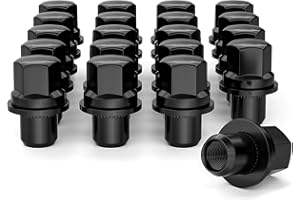EZISOE EOTH Radmuttern mit geschlossenem Ende, 4,6 cm, Schwarz, 14 x 1,5 cm, 2,2 cm Sechskant-Radmuttern für Land Rover LR3, LR4, Range Rover und Sport, 20 Stück