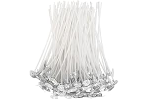 BINJCE 100PCS Meche Bougie, Mèches de Bougies (5 CM), Meche Coton 5cm, Mèches de Bougies pour la Fabrication de Bougies DIY, Mèches pour Bougies