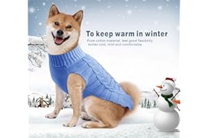 Idepet, maglione/cappottino caldo in lana, per cani, gatti e animali domestici piccoli, medi e grandi