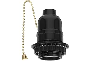 Veemoon Lampada Da Tavolo in Bachelite Lampada a Catena a Tirare Base Porta Porta a Sospensione Porta Con Catenella Attacco Luce E27 Porta Plafoniera Plastica