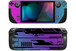 ‎PLAYVITAL PlayVital Schutz Skin Decal für Steam Deck LCD, Skin Zubehör Custom Folie Stickers Vinyl Decal Faceplates Klebefolie für Steam Deck OLED Handheld Gaming PC-Neon Cyber