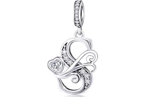 YOUFENG JEWELLERY Silver Letter Charm Fit for Pandora Charms Bracelet Alphabet Initial Dangle Charms Jewelry Gifts for Women