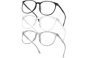 Aomig Blue Light Blocking Glasses, 3 sztuki, filtr niebieskiego światła, okulary do gier, okulary do czytania, pomoc wizualna, okulary ekranowe, uniseks, chronią oczy, łagodzą zmęczenie