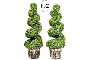 LG TRADERS LIMITED 3FT ARTIFICIAL SPIRAL TWIST TOPIARY TREE (1)(2) (2)