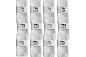 Tygservetter vit, 12-pack 40 x 40 cm servetter bröllop, bordsdekoration servetter födelsedag, linneservetter återanvändbara f