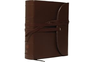 NKJV, Journal the Word Bible, Large Print, Premium Leather, Brown, Red Letter: Reflect on Your Favorite Verses