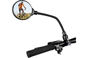 HYXODJY Rétroviseurs Miroirs De Vélo Bike Universel Miroirs de Vélo Bike 360 Degrés Ajustable Rotatif Convexe Facile Installer Antichoc pour Vélo de Montagne/Vélo de Course/Vélo/Moto pour Guidon de 22-32mm