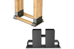 Froadp 8 x czarny stojak do układania drewna kominkowego, metalowy stojak do układania w stos, żelazo, stabilny stojak na drewno opałowe, stojak do układania drewna opałowego, stojak na drewno kominkowe, regał na drewno opałowe, do użytku na zewnątrz