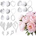 SHANIABELLE 21Pcs Peony Flower Veining Mold Sugarcraft Fondant Silicone Mold Sugar Flower Cake Decorating Tool Fondant Cutter