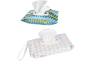 PLABBDPL 2 piezas Funda Toallitas Bebe, Dispensador de toallitas húmedas Reutilizable Bolsa para Toallitas Húmedas Bolsa toallitas bebe Estuche Bolsa para toallitas húmedas para toallitas húmedas para bebé