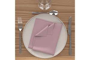 Soleil d'ocre 838235Set di 3 tovaglioli ALIX rosa, 40 x 40 cm