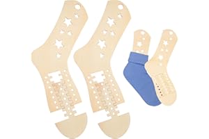 DBUWQIPS 2 Stück Sockenbretter 36-47 Verstellbar Sockenbretter Sockenlineal Sockenschablone Sockenspanner zum Stricken und Häkeln, Sockenstricken