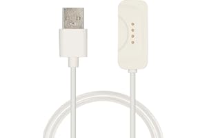 kwmobile Kabel do ładowania USB kompatybilny z OnePlus Watch 2 / Watch 3, kabel do ładowania smartwatcha, matowy biały