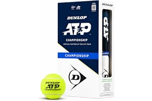 Dunlop tennisbollar ATP Championship | ATP-rekommenderas | ITF-godkänd | gummikärna | tillförlitlig studs | match och träning | gräsmatta