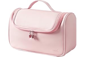 Veki Bolsa de Almacenamiento Portátil Compatible con Dyson Airwrap Styler, Bolsa Organizadora con Gancho de Colgar para Secador de Pelo, Estuche de Viaje para Rizador de Pelo y Accesorios (Rosa)
